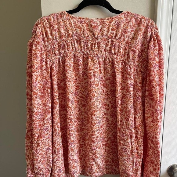 Old Navy pink and orange floral blouse Size XXL - Picture 3 of 7